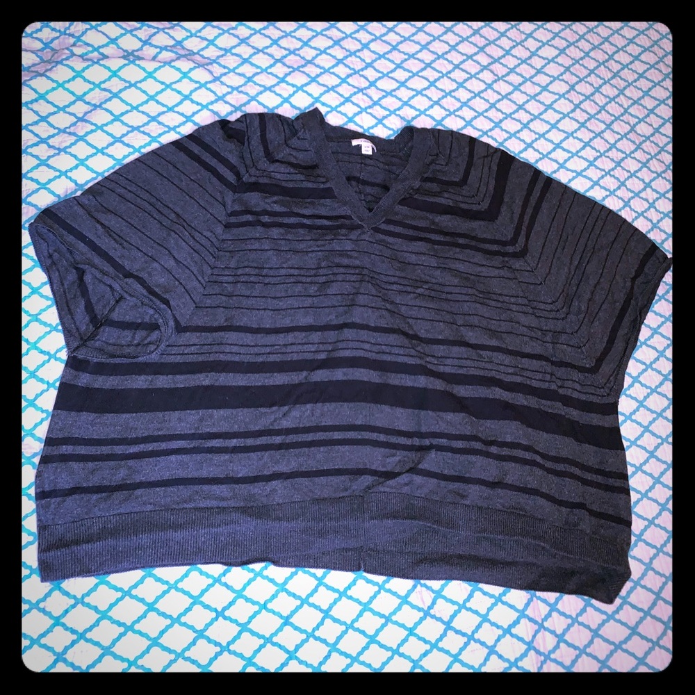 Stripe Vneck Top